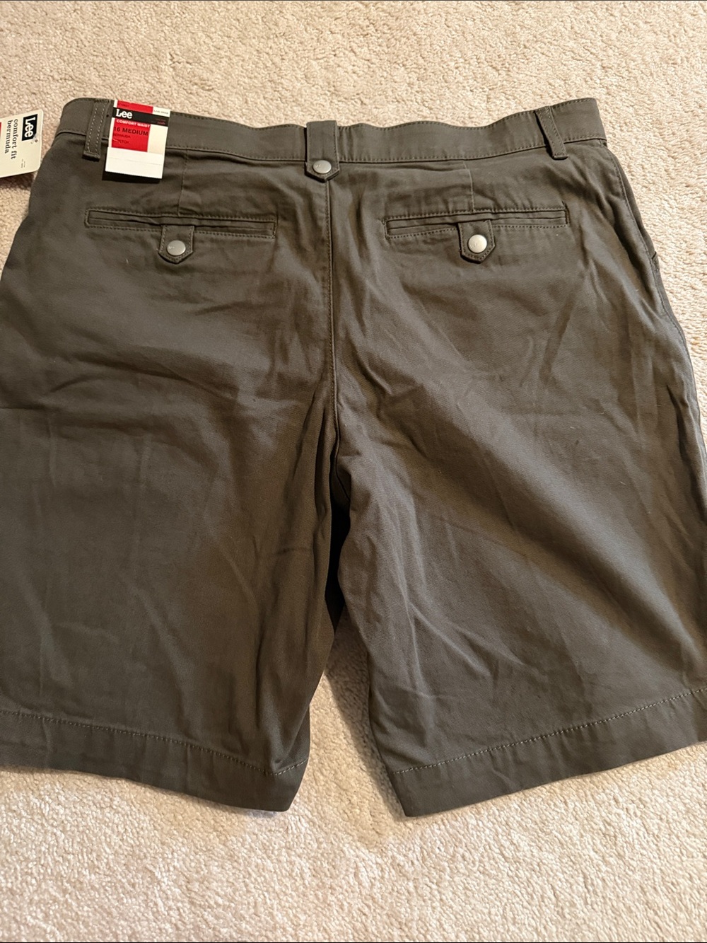 Lee Women's Comfort Fit Bermuda Shorts - Olive Green - Picture 9 of 12